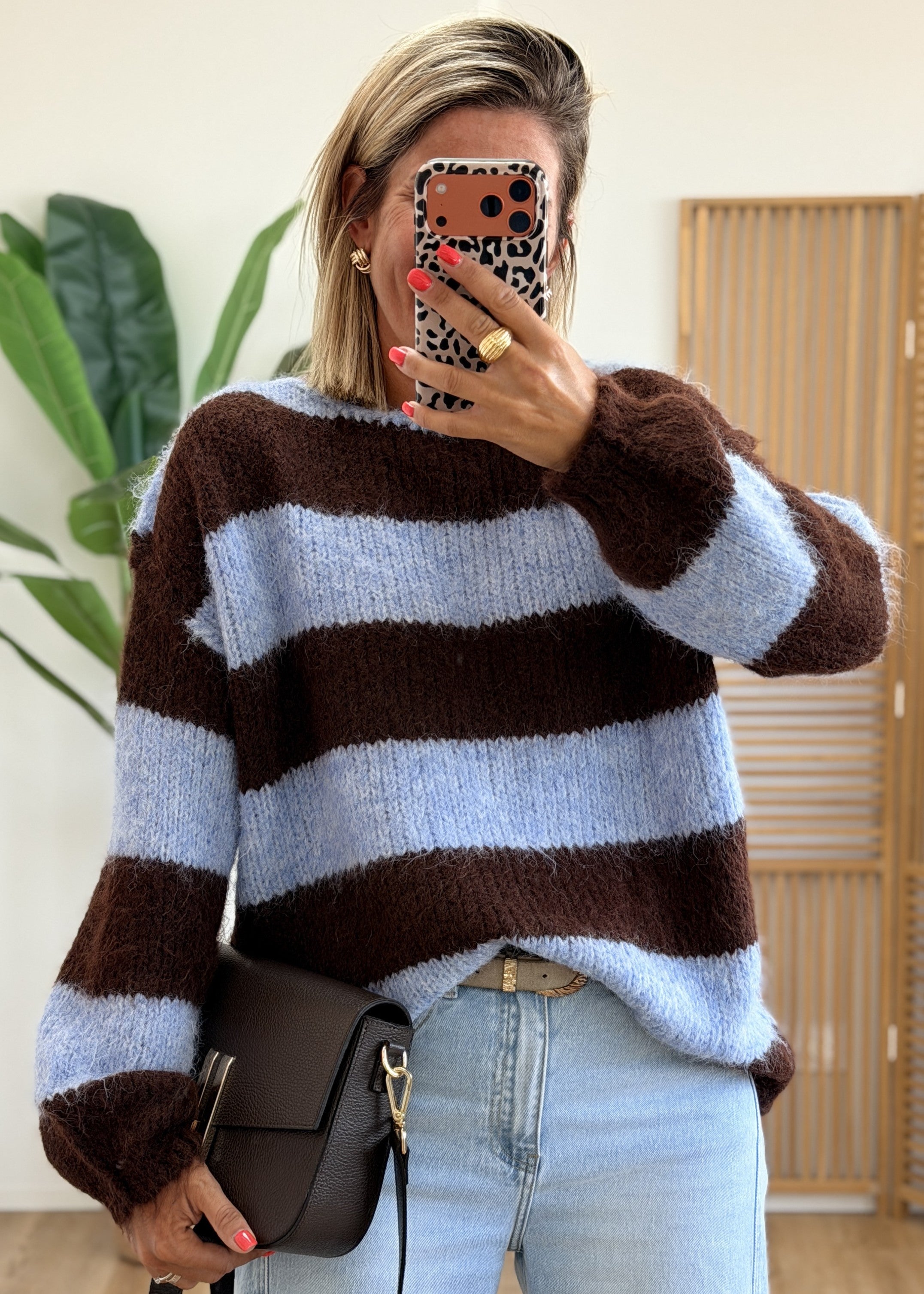 Pull en Maille Oversize Ciel Choco