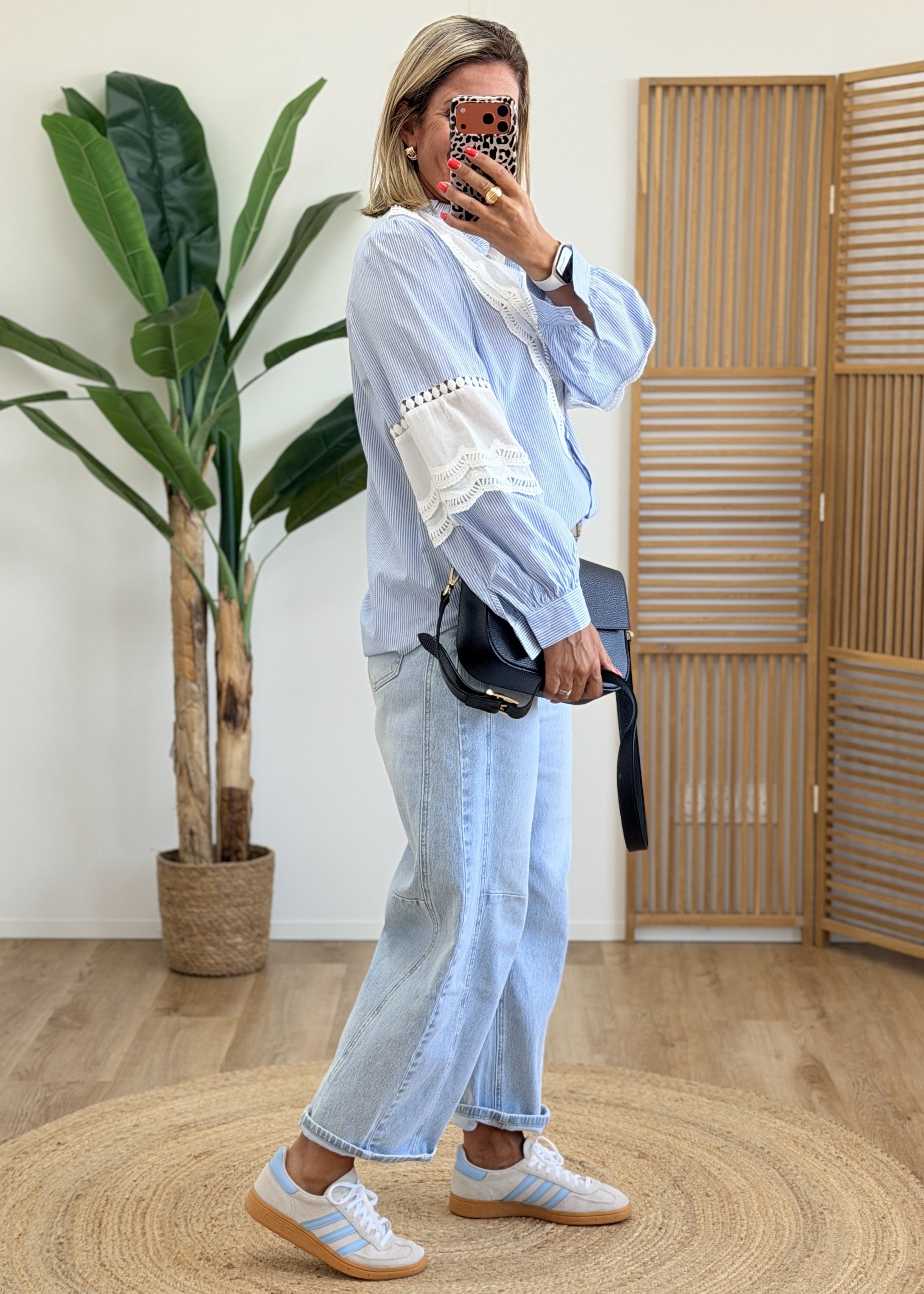 Chemise Ciel avec Broderie Anglaise