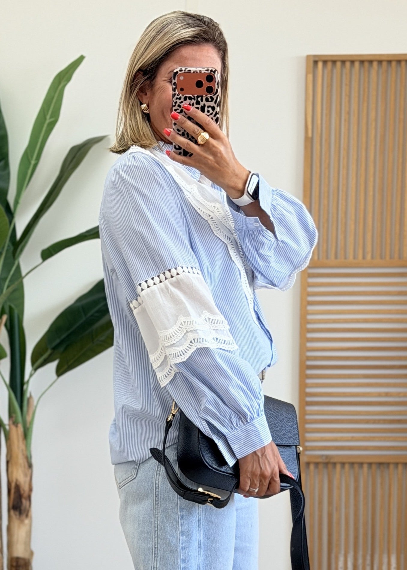 Chemise Ciel avec Broderie Anglaise