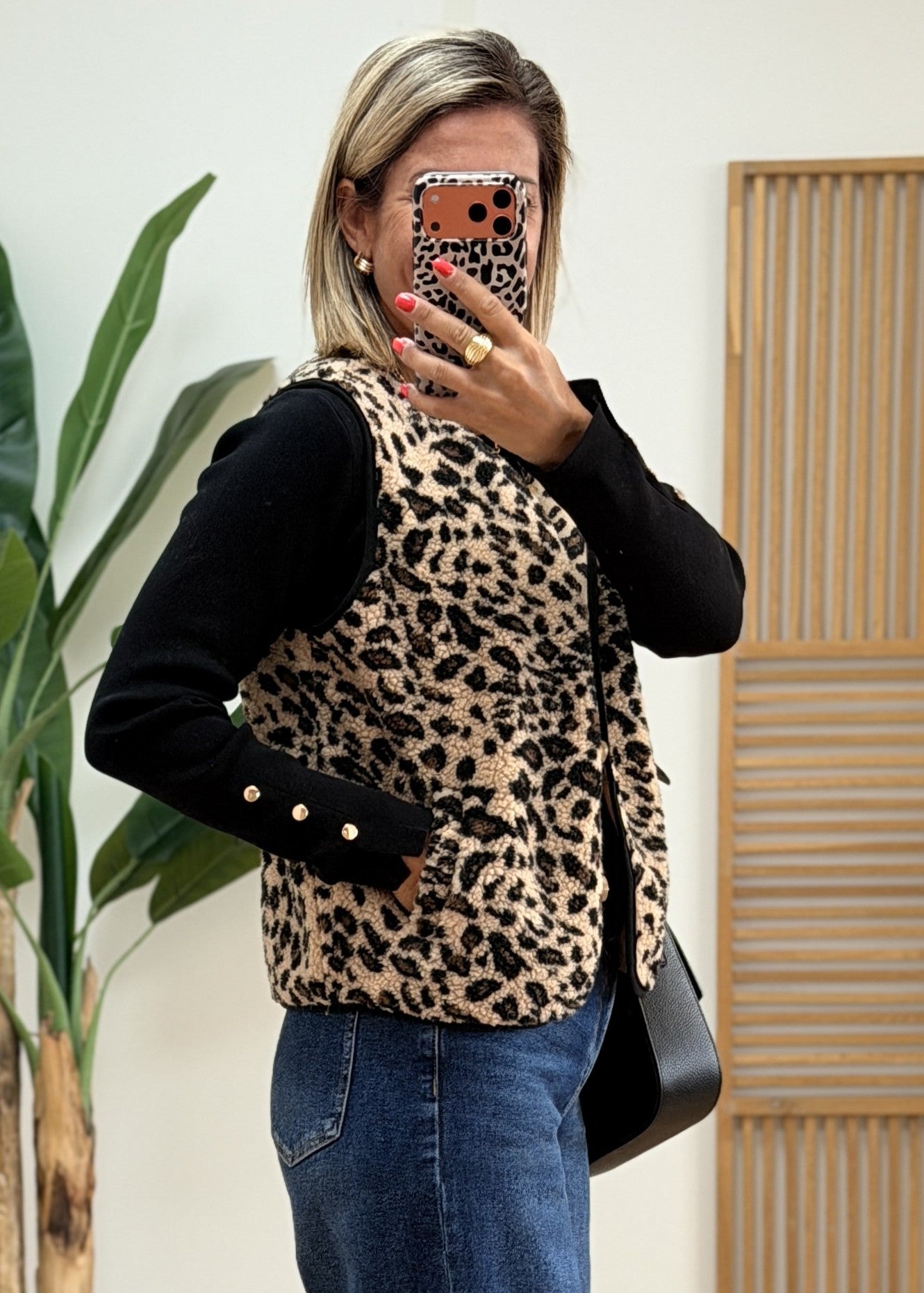 Gilet Sans Manches Léopard