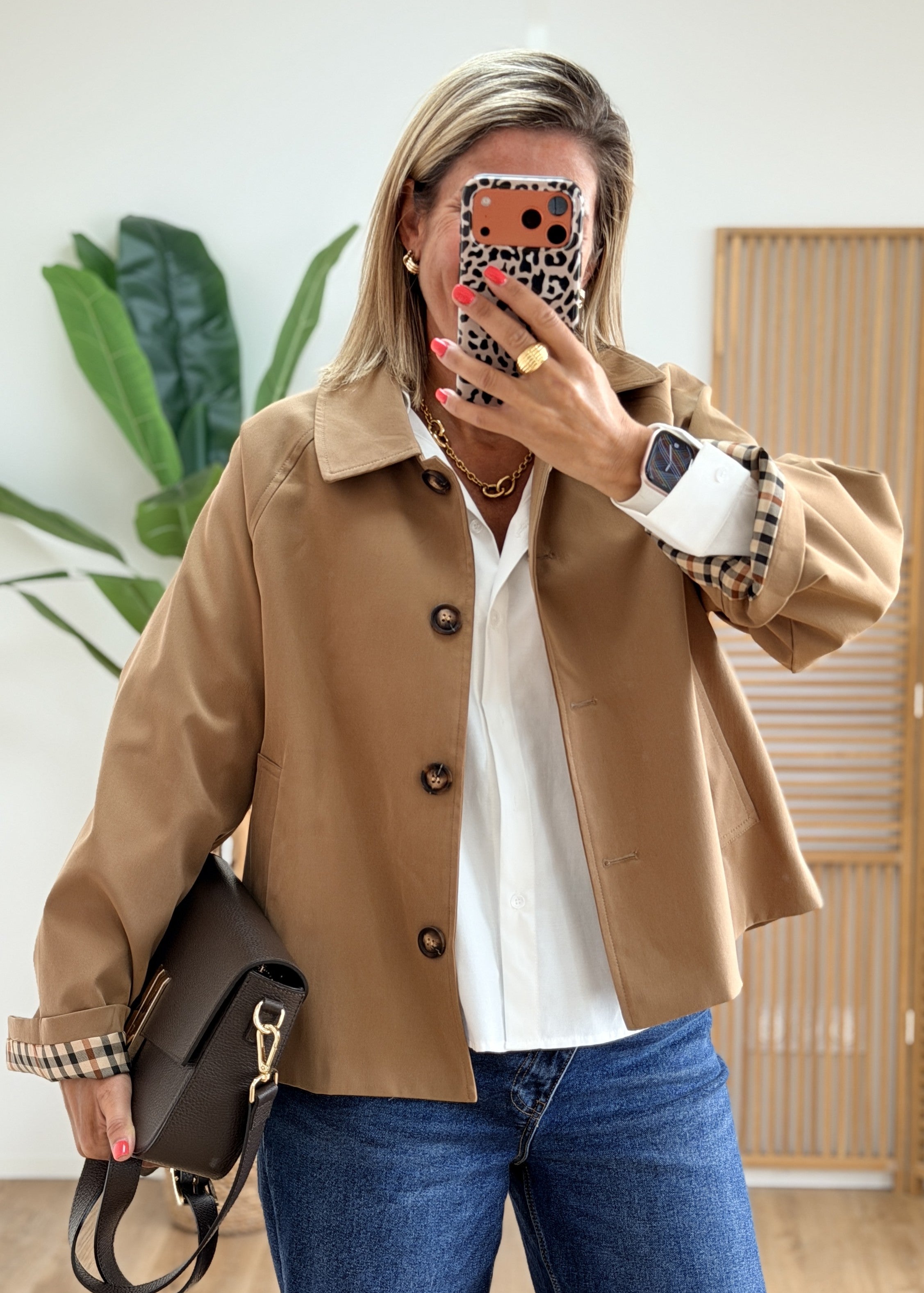 Veste Camel Intérieur Carreaux