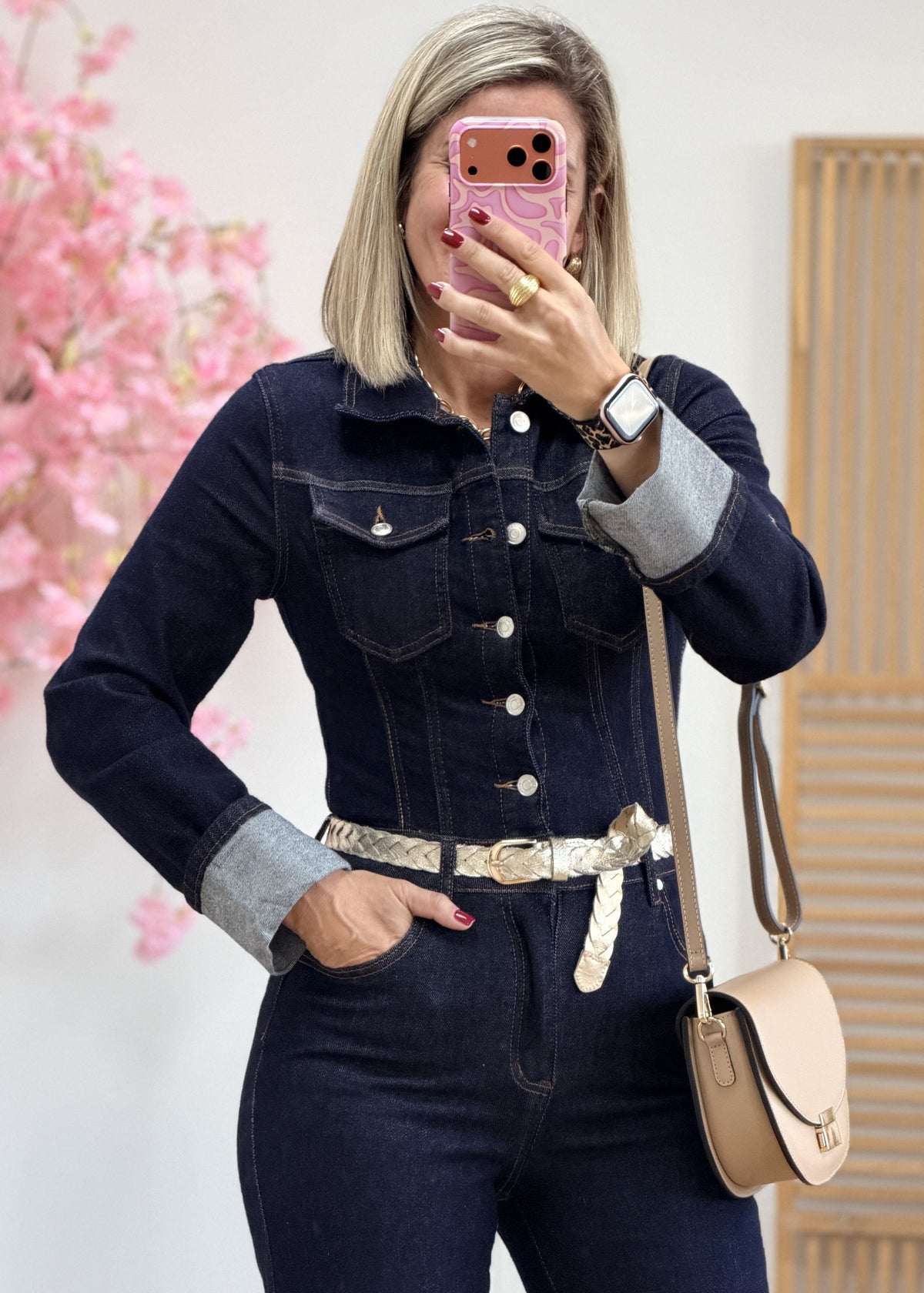 Combinaison en jean brut