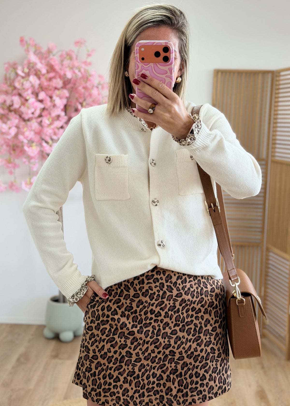 Jupe-short léopard à taille élastique