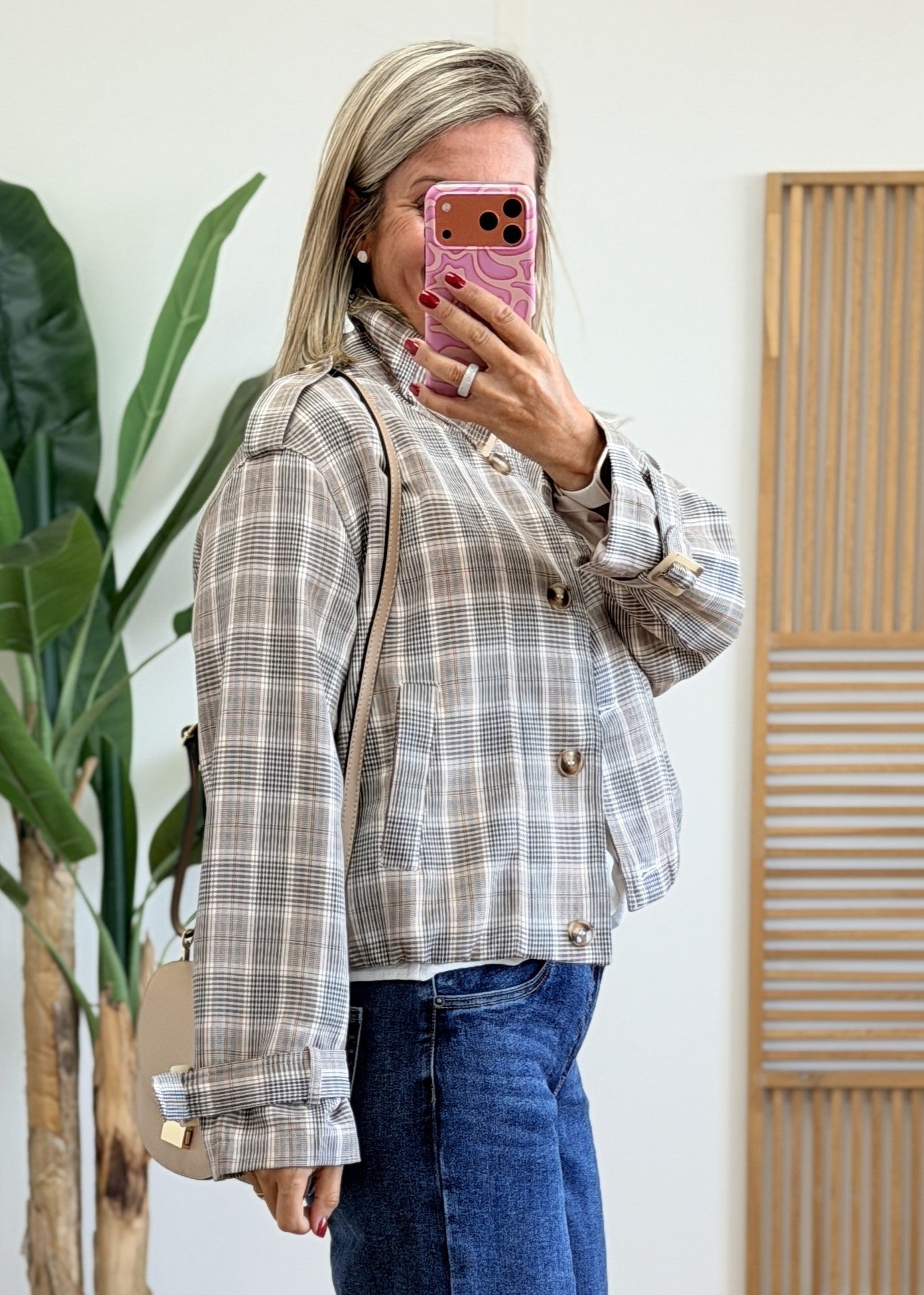 Veste Tendance à Carreaux
