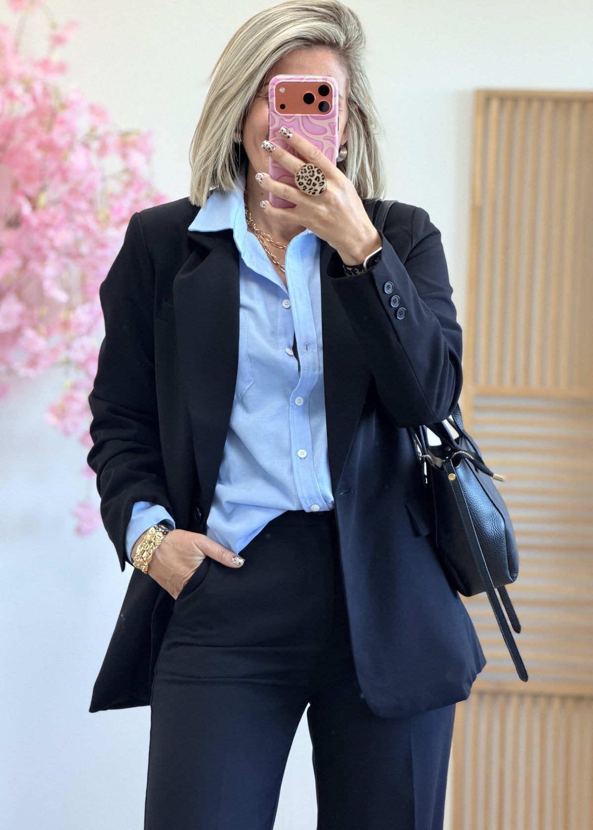 Blazer noir cintré élégant