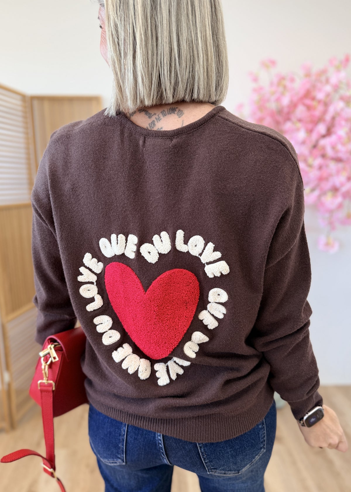Pull Que du Love – Taille unique - marron