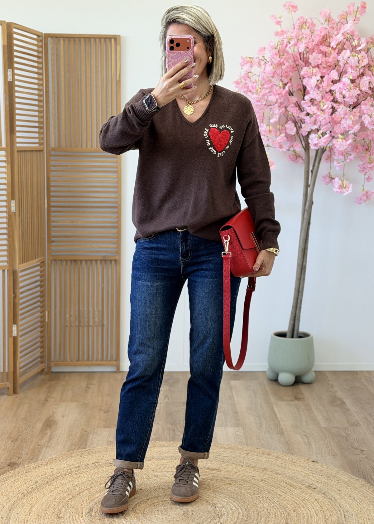Pull Que du Love – Taille unique - marron