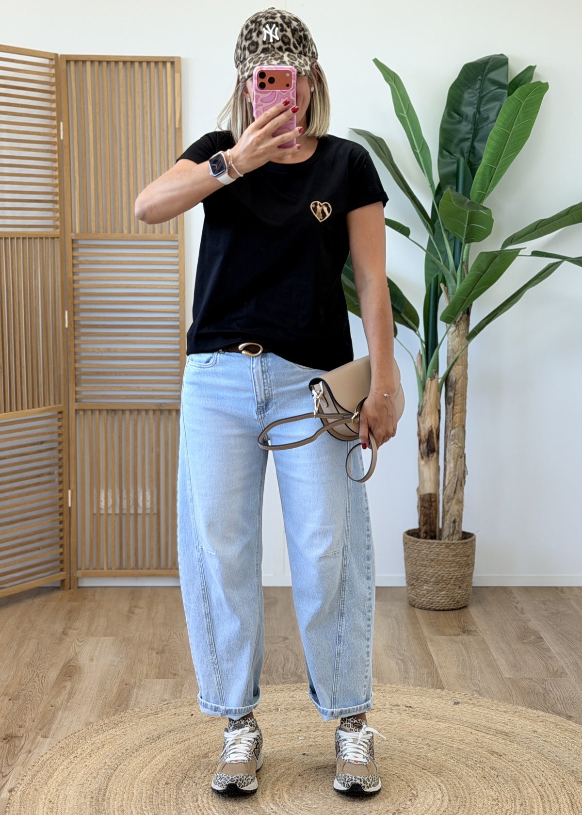 Tee-shirt cœur léopard