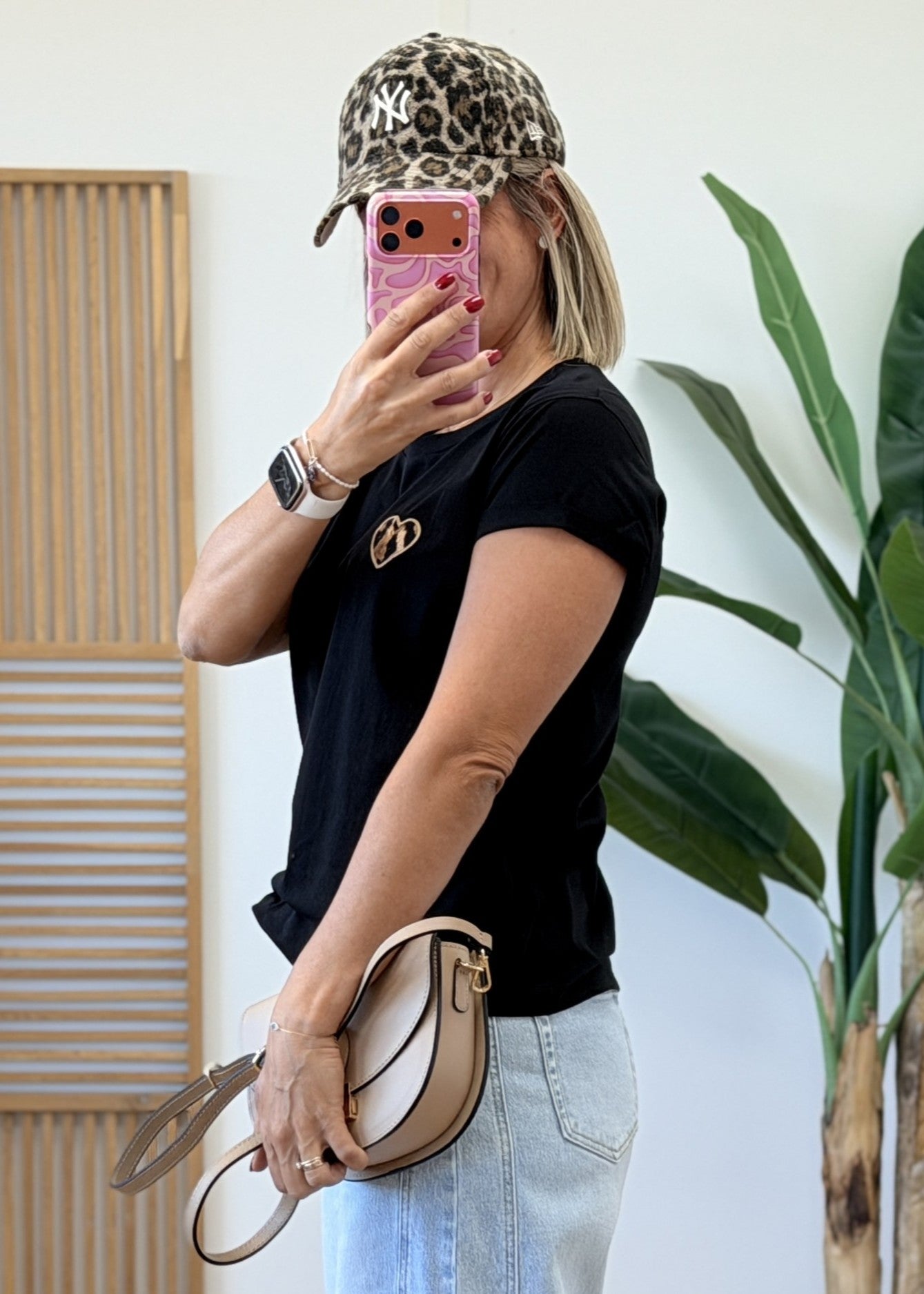 Tee-shirt cœur léopard
