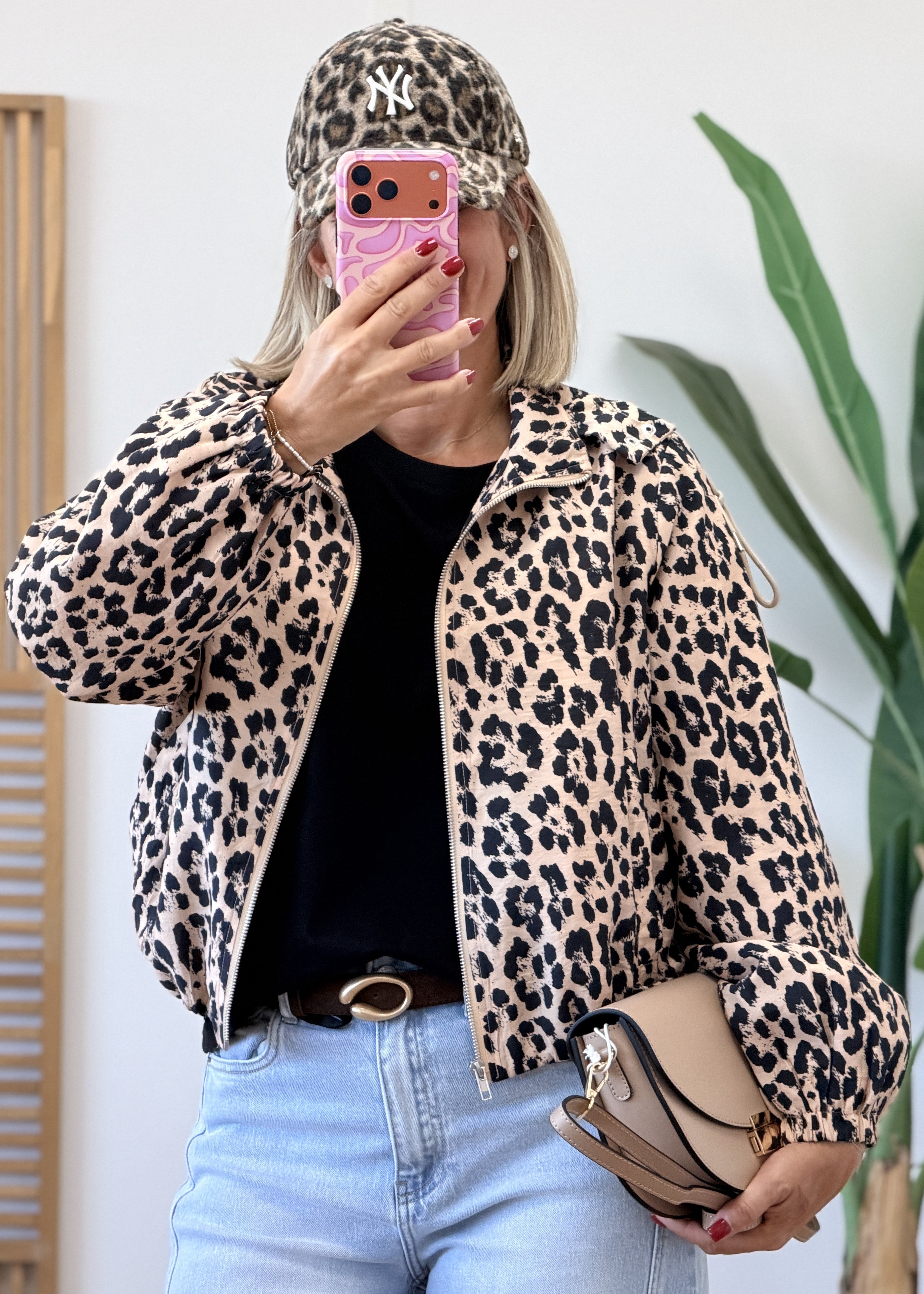 Veste à capuche léopard
