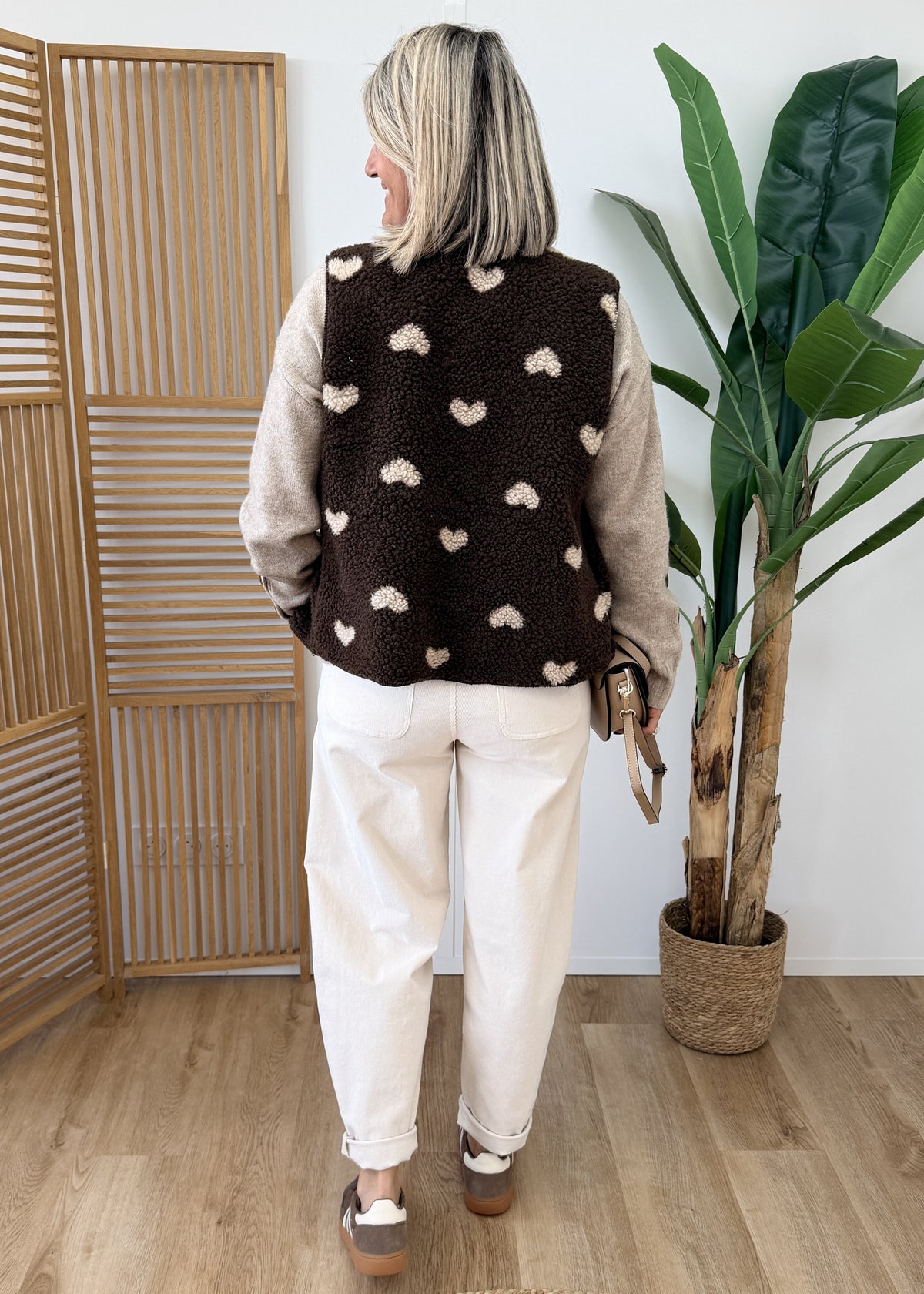 Gilet sans manches à cœurs - Made in Italy