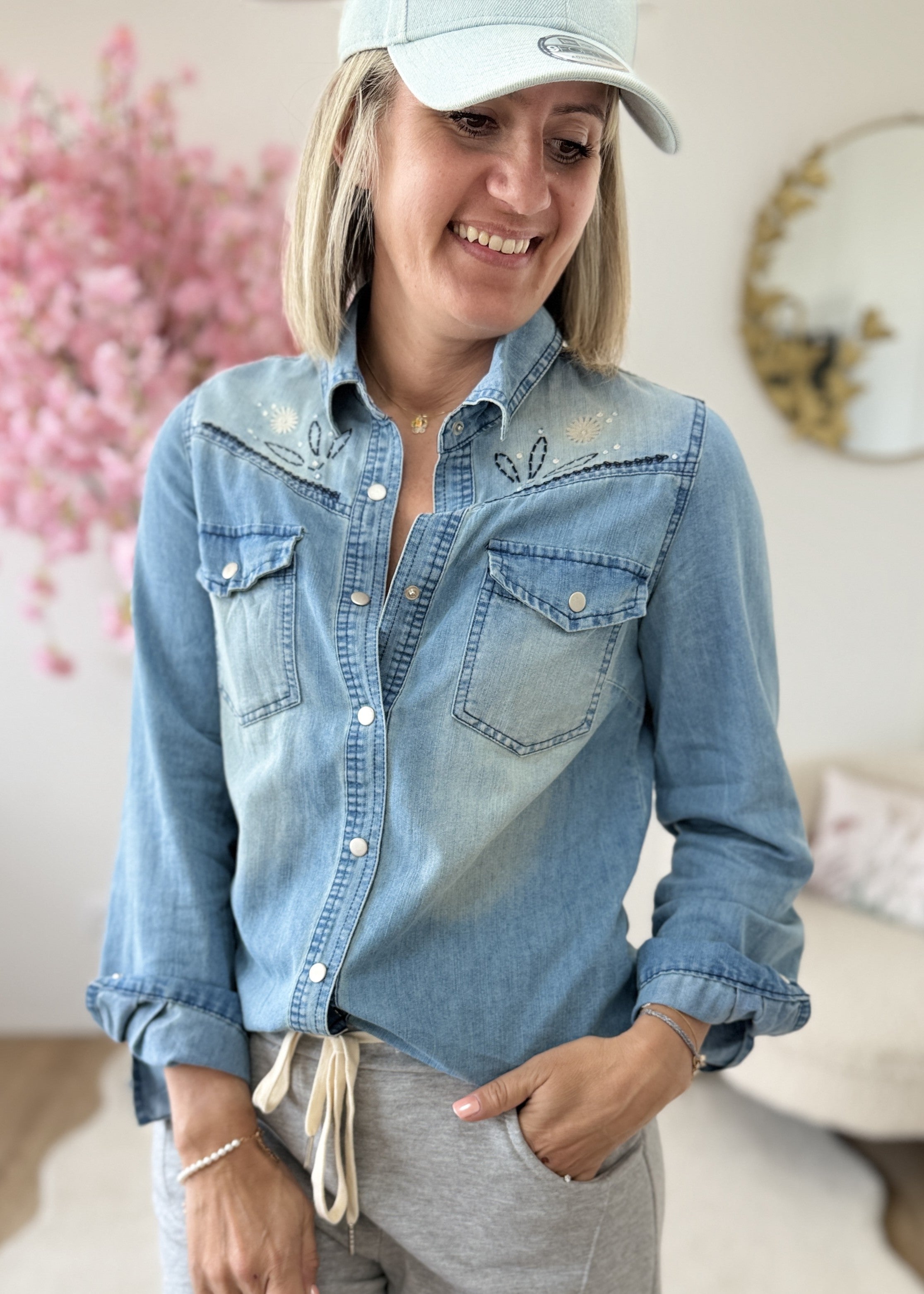 Chemise en Jean Brodée
